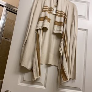Anne Klein Cream & Gold Cardigan